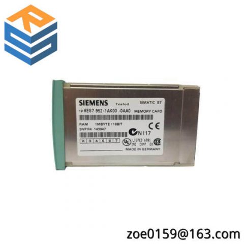 SIEMENS 6ES7952-1AK00-0AA0 RAM Memory Card: Efficient, Durable Storage Solution for Industrial Automation