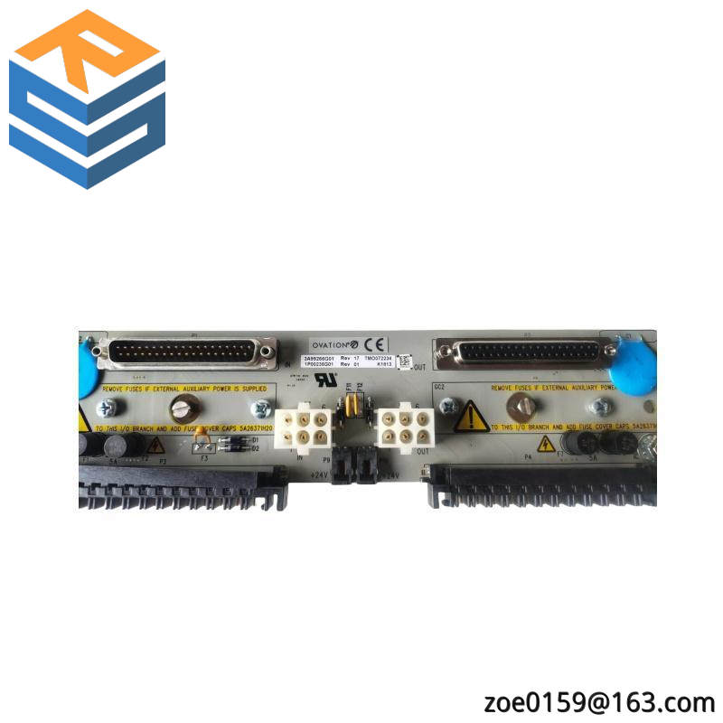 emerson_ovation_3a99266g01_local_input_output_transition_panel.jpg Emerson IC866-0900-4A3-20VFD Variable Frequency Drive 90KW/150HP 480V 3P IP20 180A